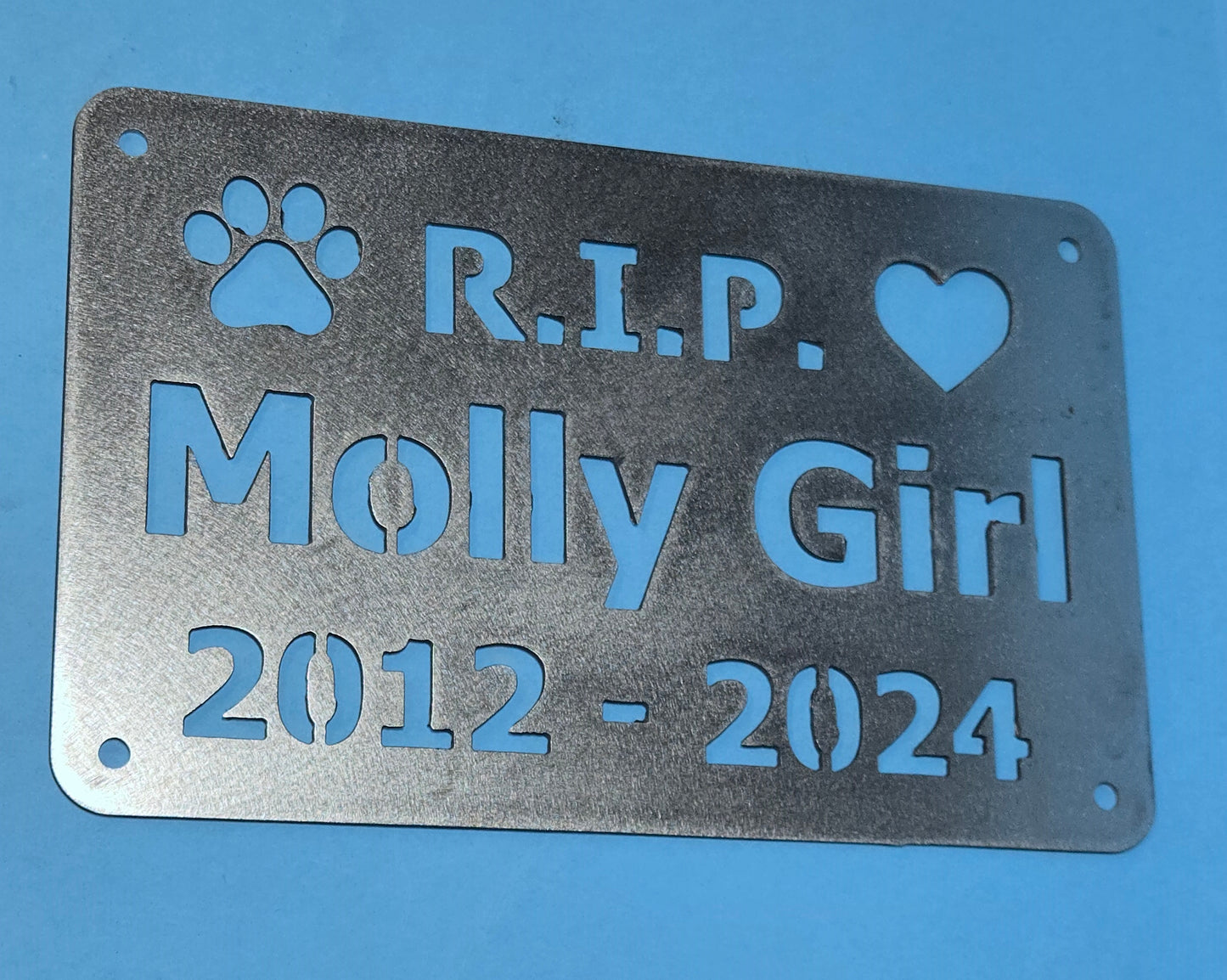 Sample Memorial Plaque