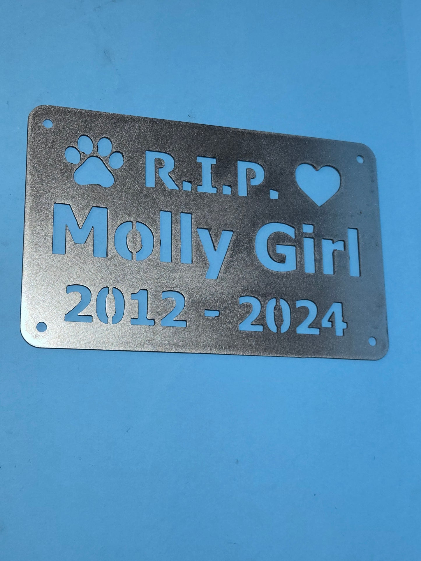 Sample Memorial Plaque
