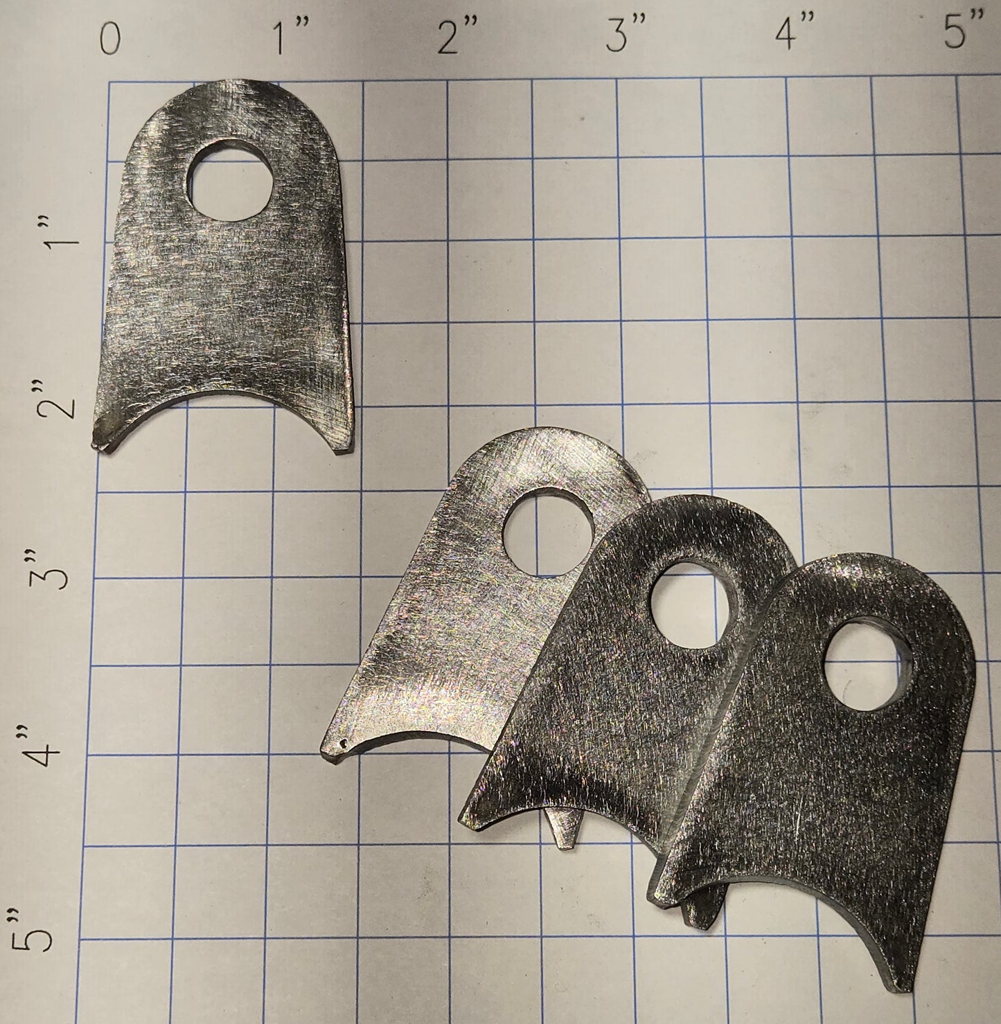 Tube Tabs, 1/2" hole, set of 4