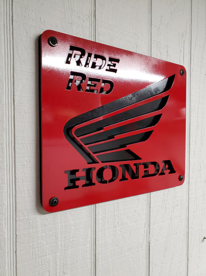 Honda Ride Red Sign