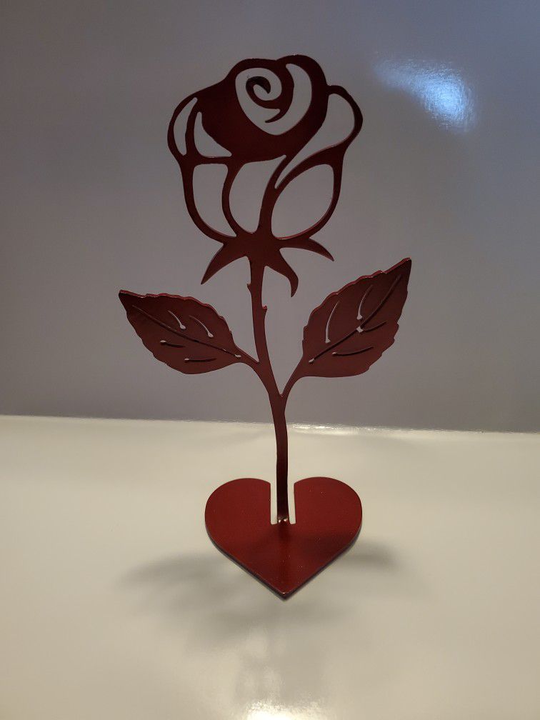 Metal Rose-Heart